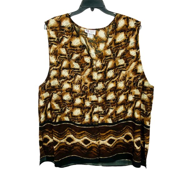 Maggie Sweet Animal Print Vest Top - 3X - Picture 2 of 8